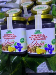 Confiture ANANAS - FLEURS DE POIS PAPILLON - CANELLE 270G
