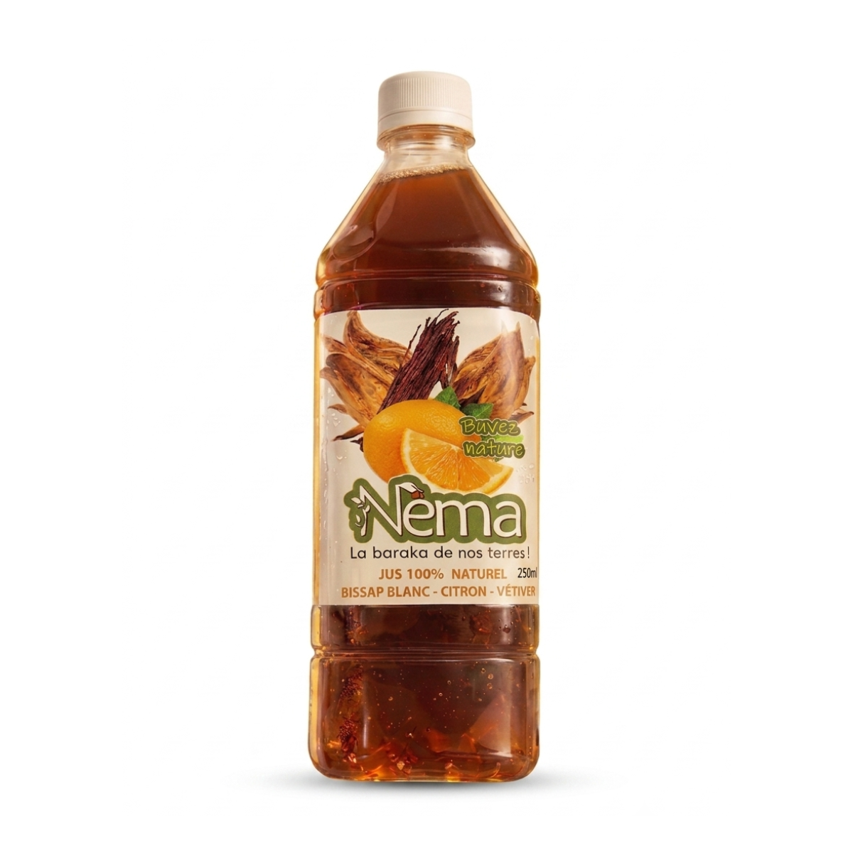 Jus Bissap Blanc – Citron – Vétiver 100% Naturel – Nèma – Pack de 4 x 250 ml