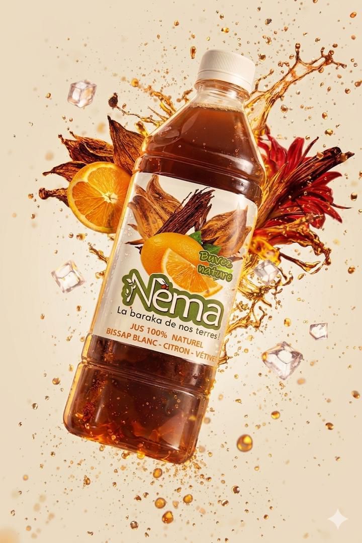 Jus Bissap Blanc – Citron – Vétiver 100% Naturel – Nèma – Pack de 4 x 250 ml – Image 2
