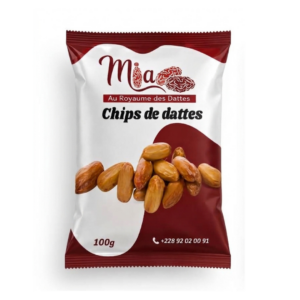 Chips de Dattes – Snacking Naturel (Sachet de 100g - Mia)